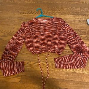 blush boutique open back sweater